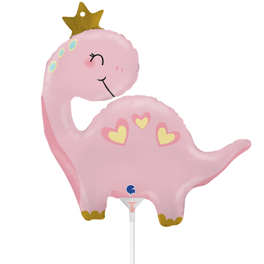 10 mini ballonnen (luchtgevuld) - Roze Dino (onverpakt)