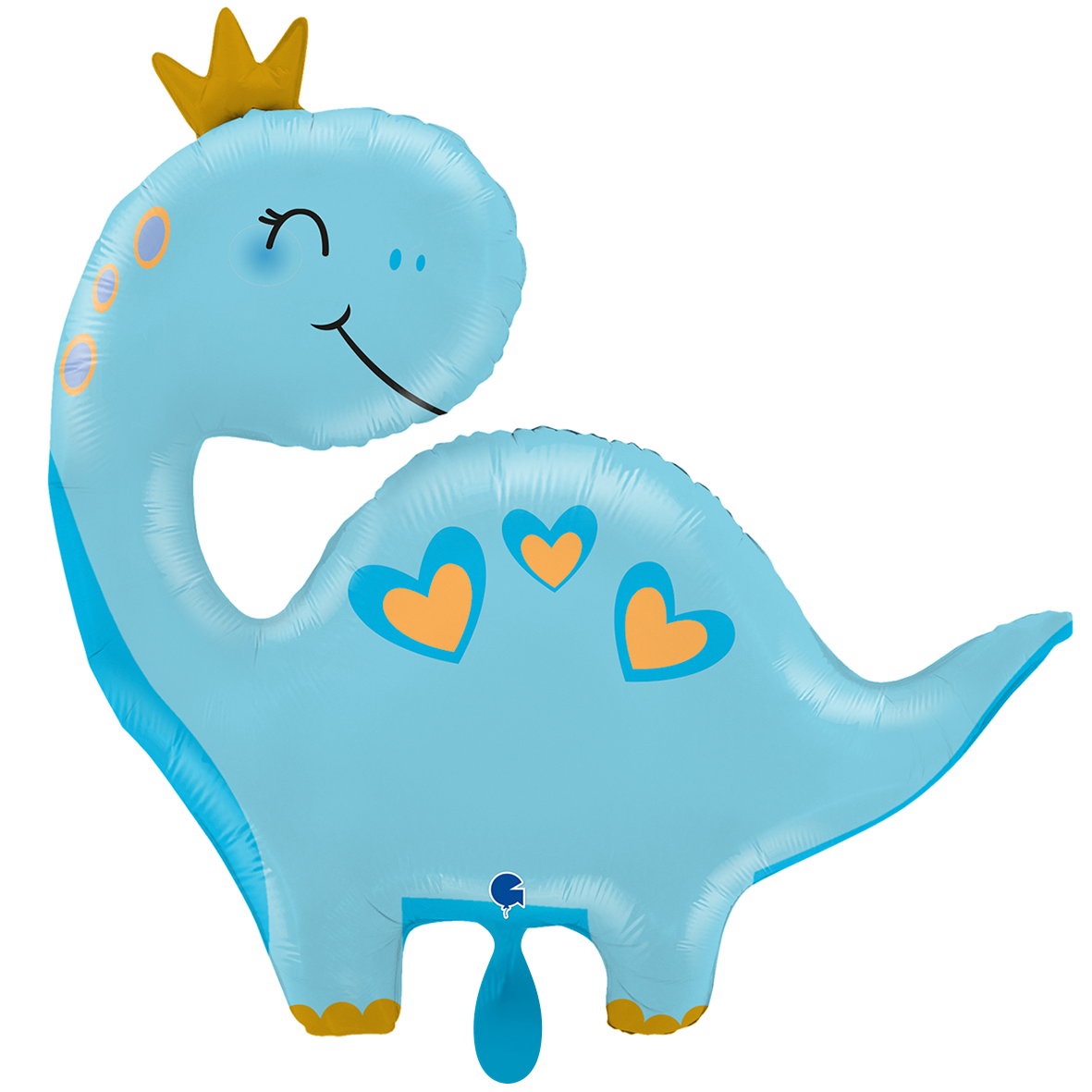 1 Ballon XXL - Blauwe Dino