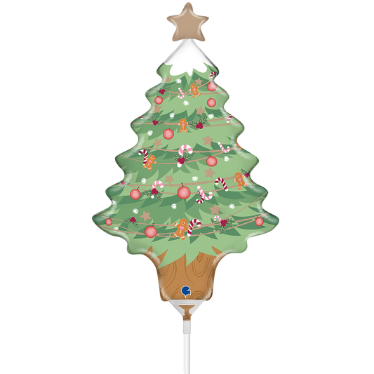 10 Miniballonnen Luchtgevuld - Kerstboom (Onverpakt)