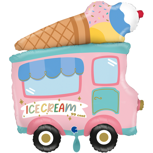 1 Ballon XXL - Camion de glaces années 60