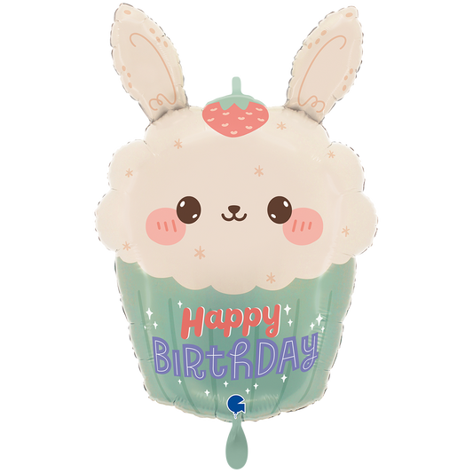 1 ballon XXL - Cupcake Lapin