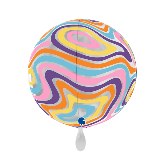 1 Ballon 4D - Globe - Groovy Marbre