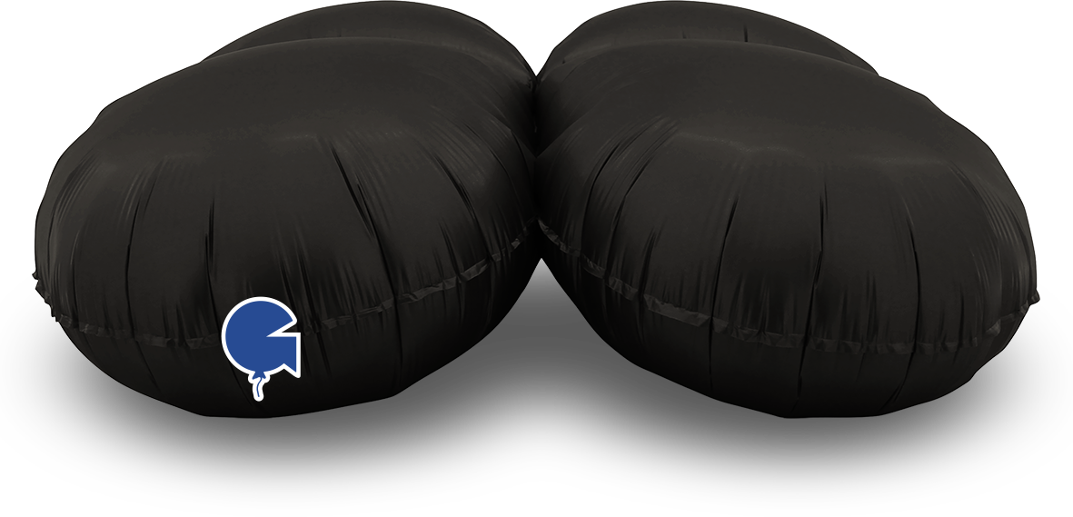 1 Ballon Base XXL - Gouttes - Satin Fumé Noir