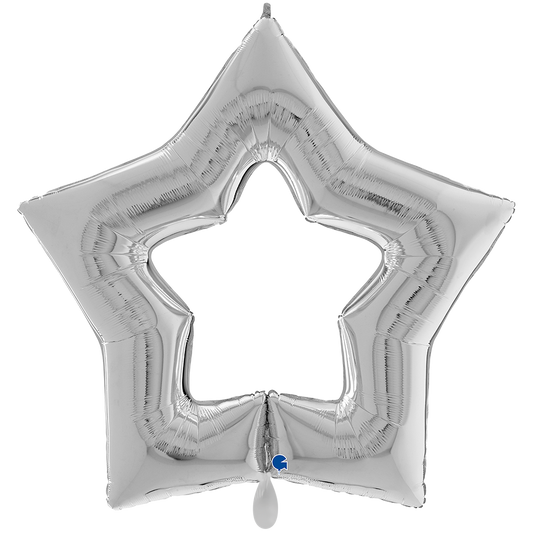 1 Ballon XXL - Linky Star - Zilver