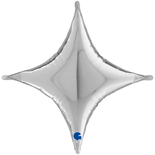 1 Ballon XXL - Decoratie-concaaf kruis - Zilver