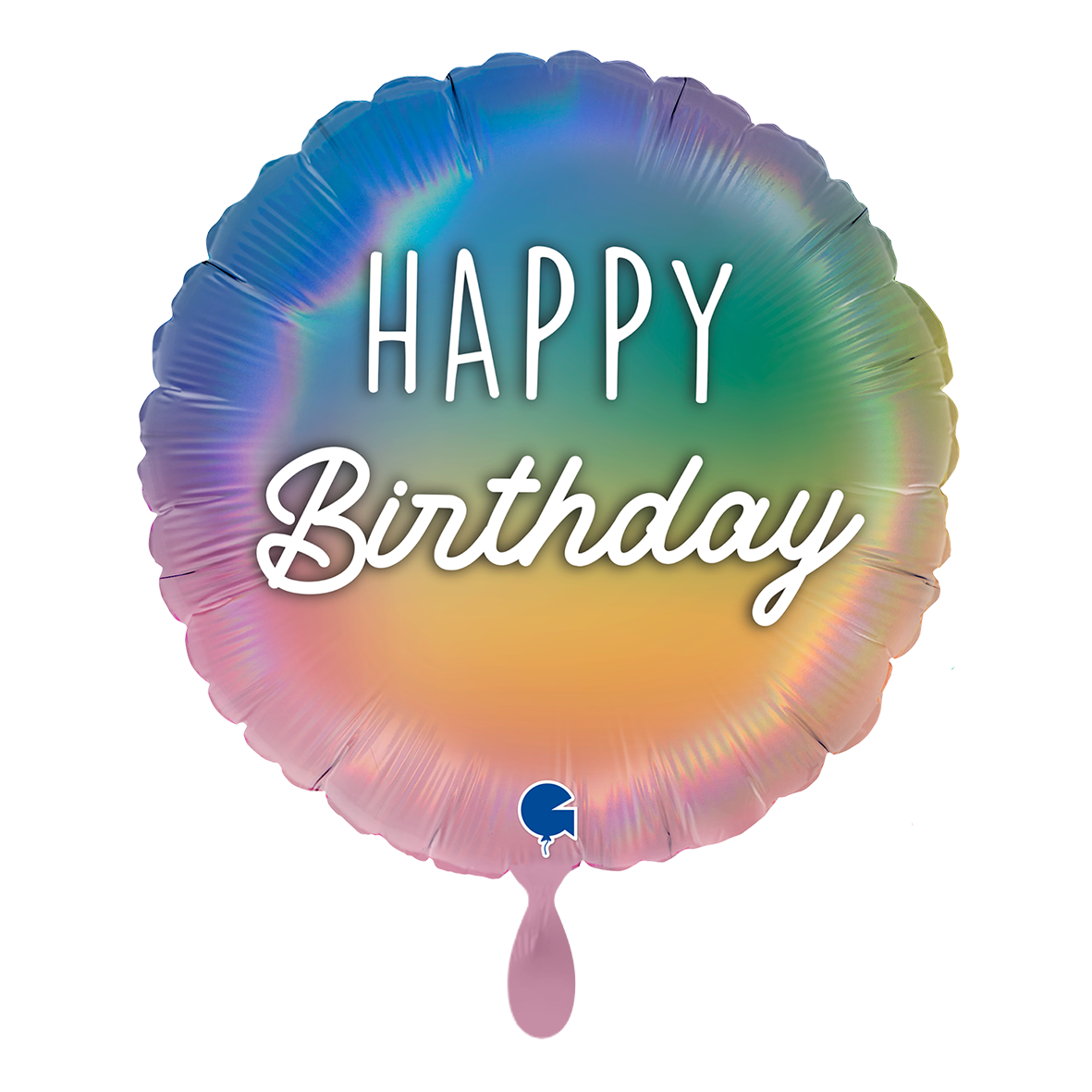 1 Ballon – Happy B-Day Kleurrijke Regenboog