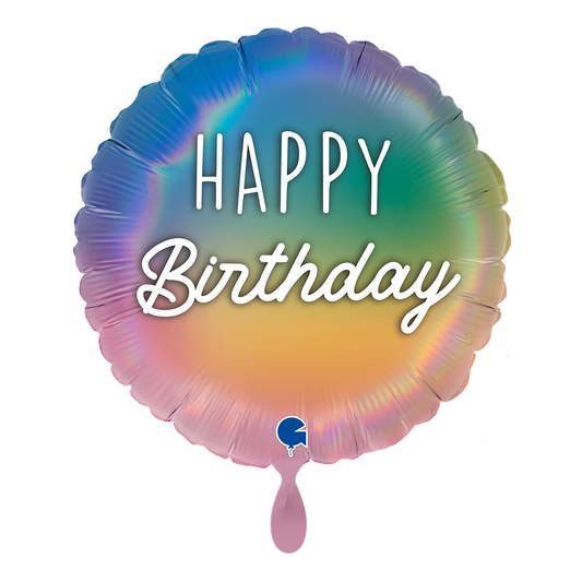 1 Ballon - Joyeux Anniversaire Arc-en-ciel Coloré