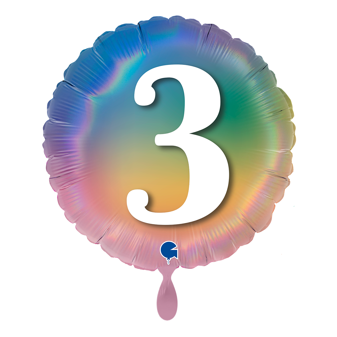 1 Ballon - Joyeux 3 Arcs-en-ciel colorés