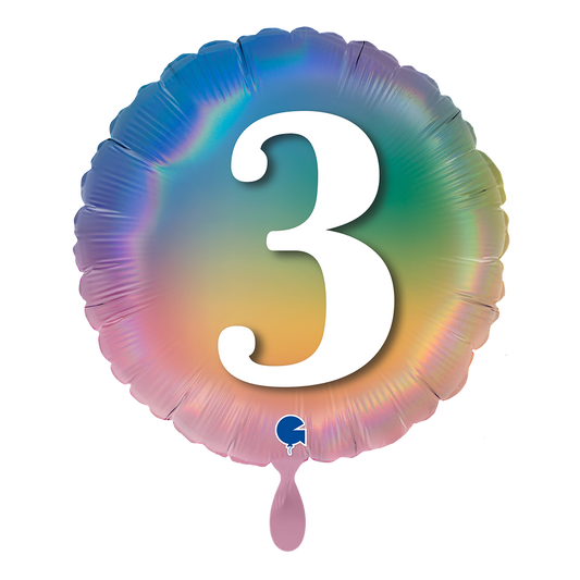 1 Ballon - Joyeux 3 Arcs-en-ciel colorés