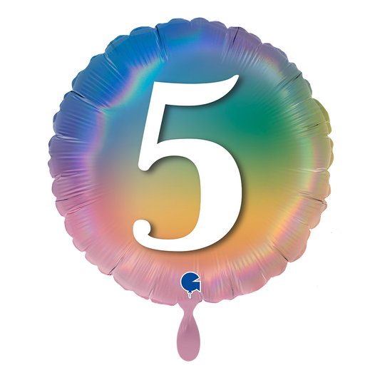 1 Ballon - Heureux 5 Arc-en-ciel coloré