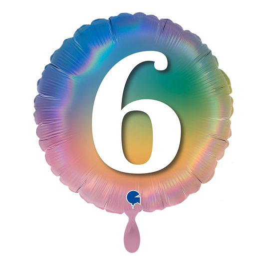 1 Ballon - Joyeux 6 Arc-en-ciel coloré