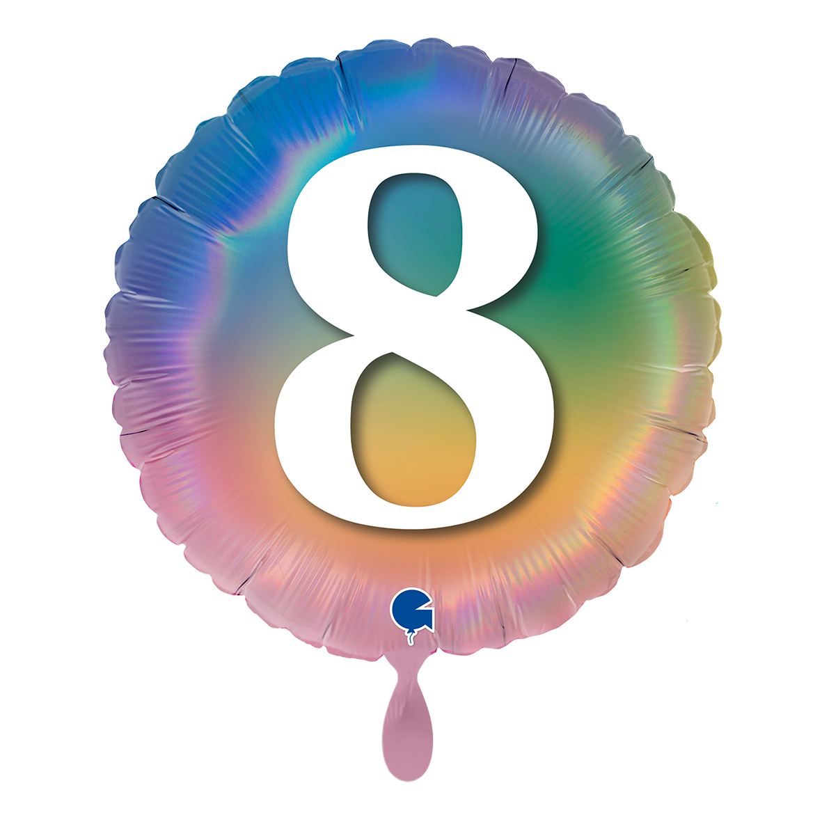 1 Ballon - Joyeux 8 Arc-en-ciel coloré