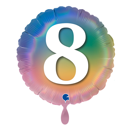1 Ballon - Joyeux 8 Arc-en-ciel coloré