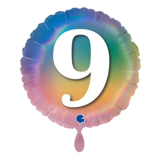 1 Ballon - Joyeux arc-en-ciel 9 couleurs