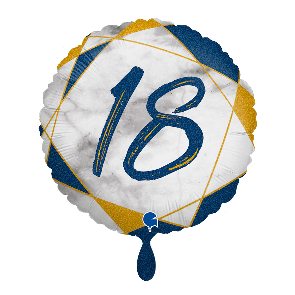 1 Ballon - Marble Mate 18 Bleu