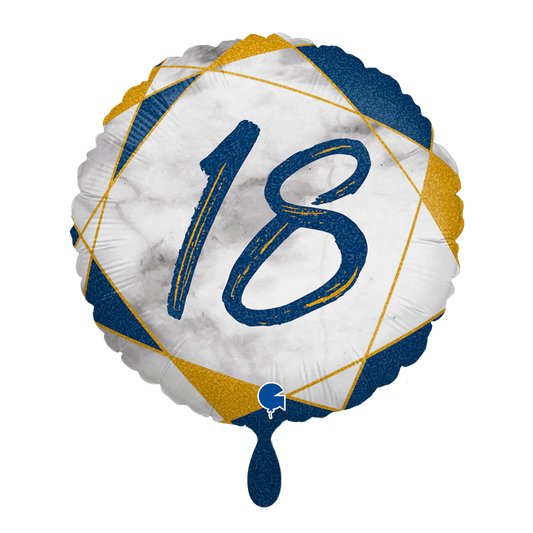 1 Ballon - Marble Mate 18 Bleu