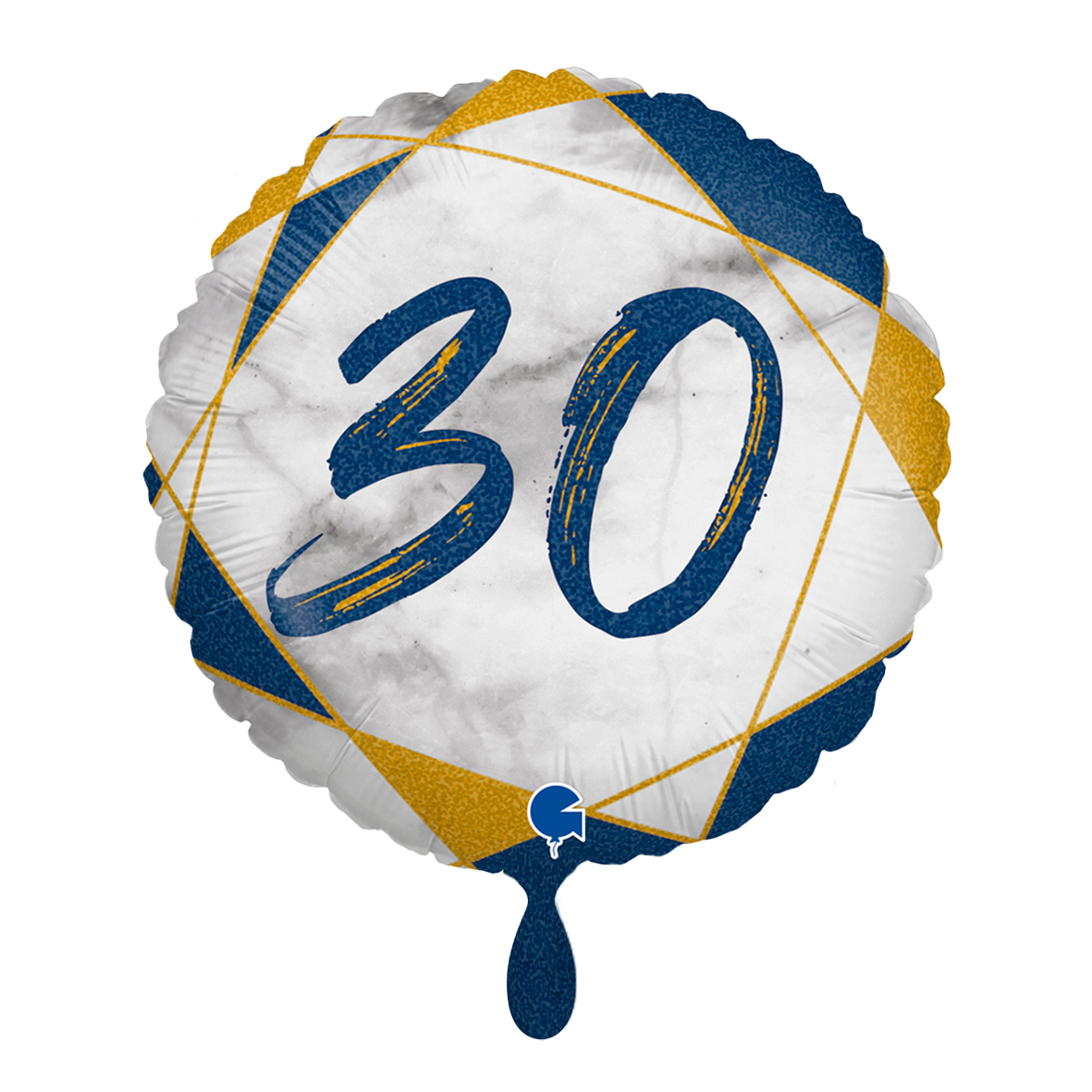 1 Ballon - Marble Mate 30 Blauw