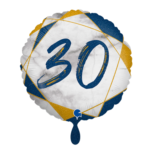 1 Ballon - Marble Mate 30 Bleu