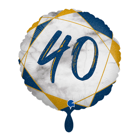 1 Ballon - Marble Mate 40 Bleu