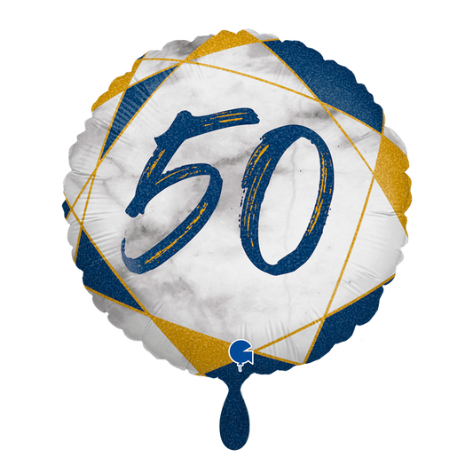 1 Ballon - Marbre Mate 50 Bleu