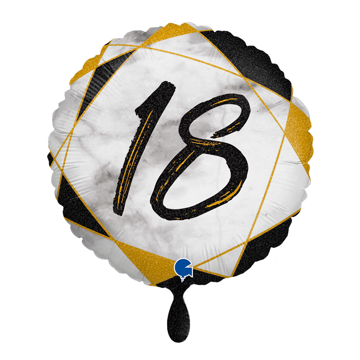 1 Ballon - Marble Mate 18 Zwart