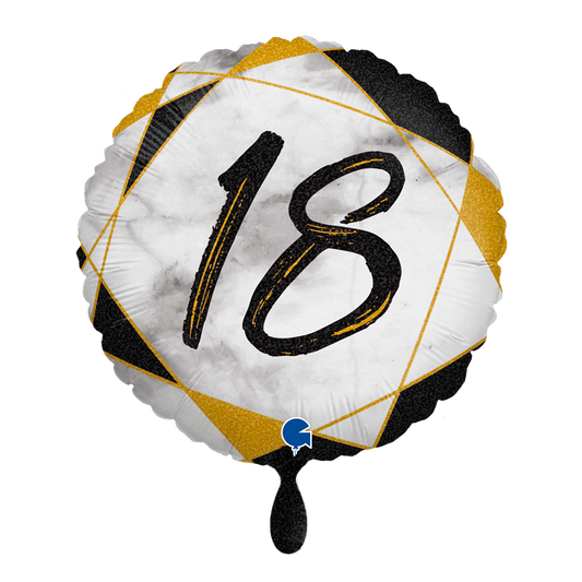 1 Ballon - Marble Mate 18 Zwart
