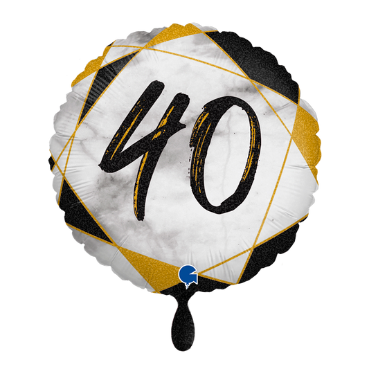1 Ballon - Marble Mate 40 Black