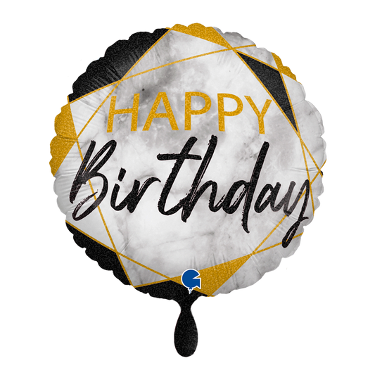 1 Ballon - Marble Mate HB Zwart