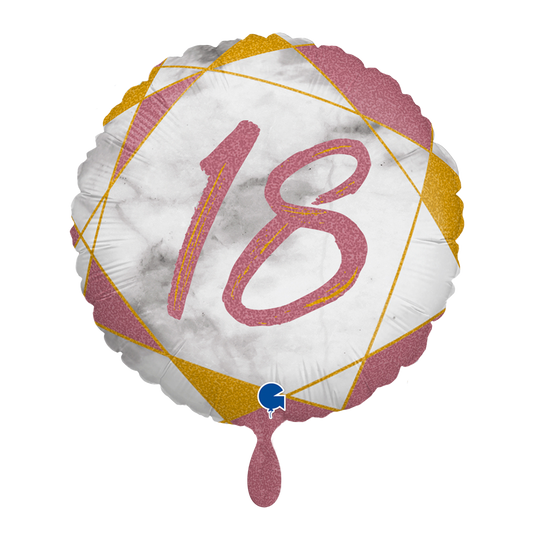 1 Ballon - Marble Mate 18 Roségoud