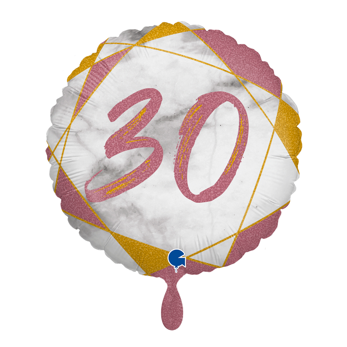 1 Ballon - Marble Mate 30 Or rose