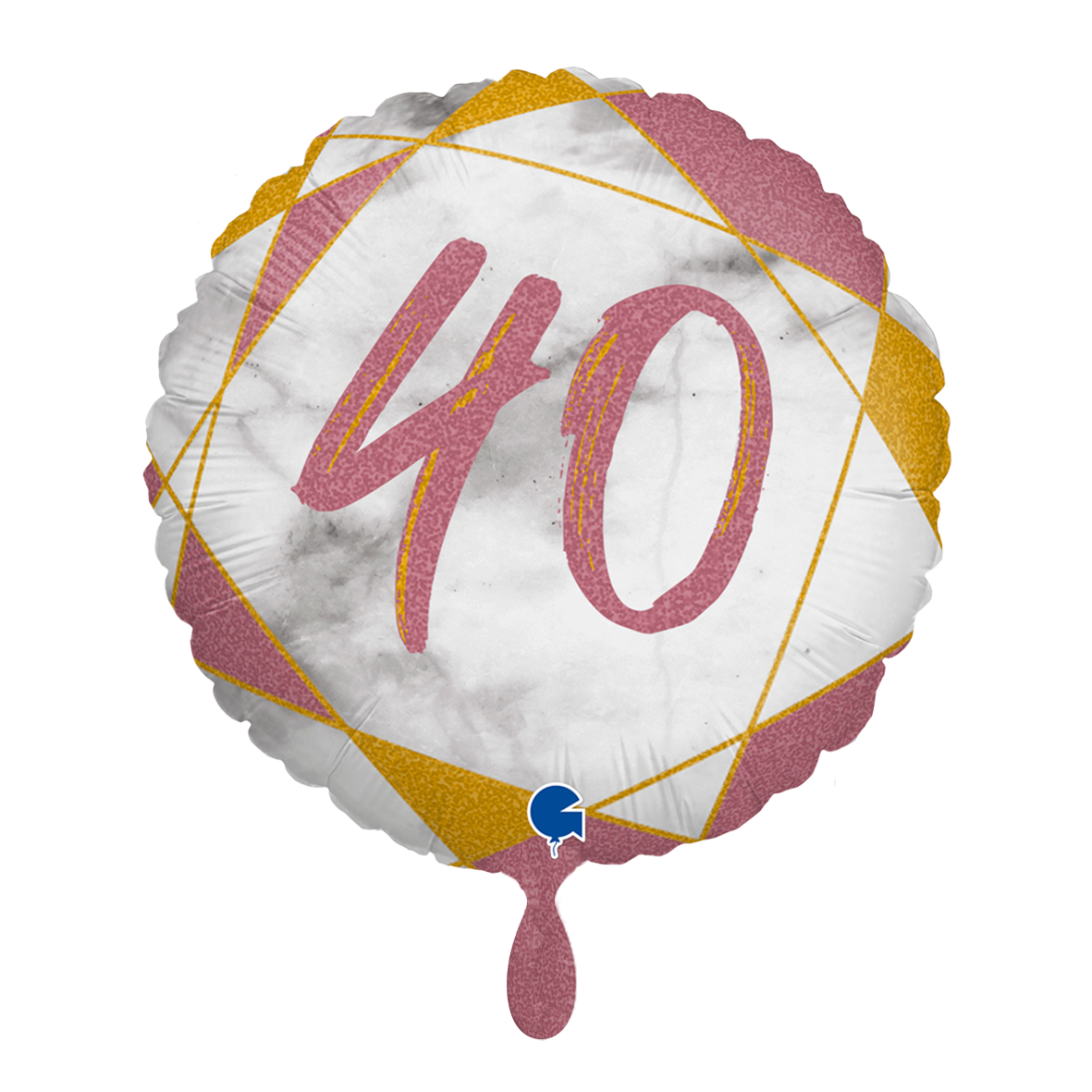 1 ballon – Marble Mate 40 Or rose