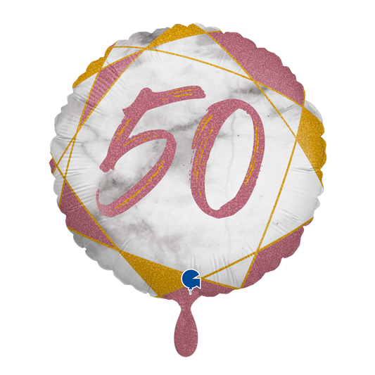 1 Ballon - Marbre Mate 50 Rose Gold