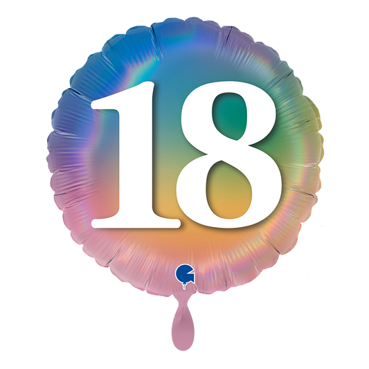 1 Ballon - Joyeux 18 Ans Arc-en-ciel Coloré