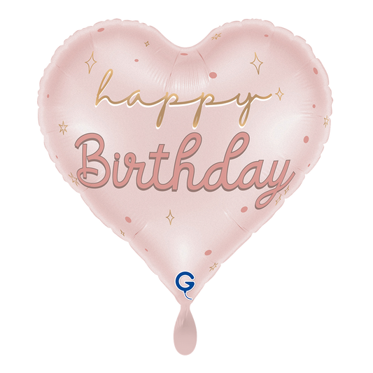 1 Ballon - Rose Joyeux Anniversaire