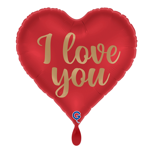 1 Ballon - I Love You Cœur Rouge