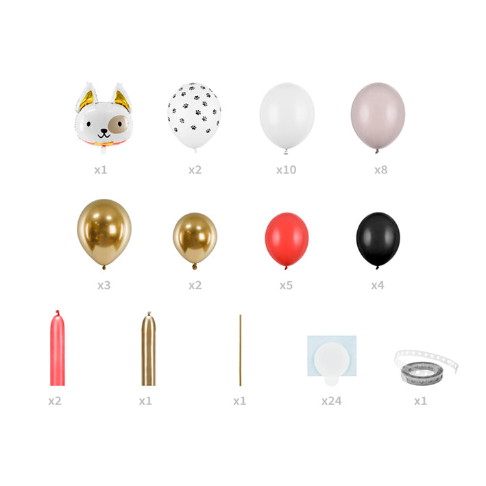 1 Ballonset - Ballondekoration - Hund