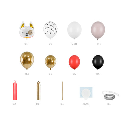 1 Ballonset - Ballondekoration - Hund