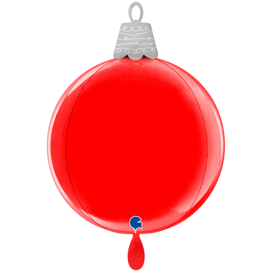 1 Ballon 4D XL - Boule de Noël Rouge