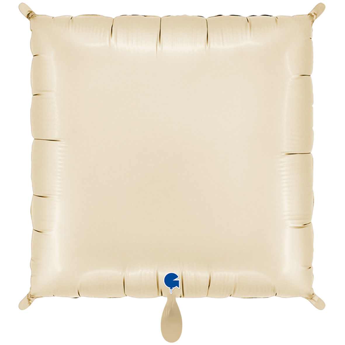 1 Ballon - Déco-Bicolore Carrés - Satin Crème & Chocolat