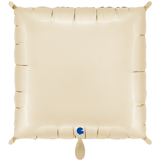 1 ballon - Deco-tweekleurige vierkanten - Satijncrème & Chocolade