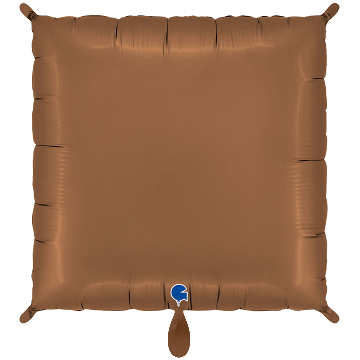 1 Ballon - Déco-Bicolore Carrés - Satin Crème & Chocolat