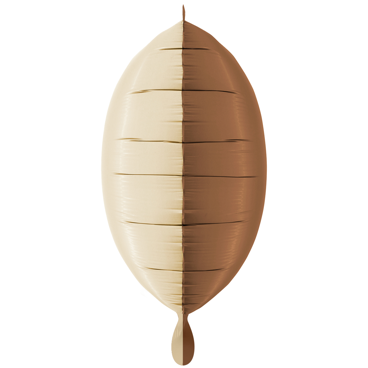1 Ballon - Déco-Bicolore Carrés - Satin Crème & Chocolat