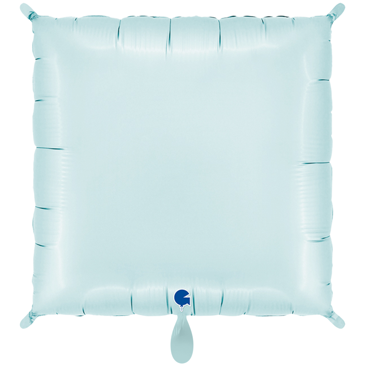 1 Ballon - Deco-Bicolor Squares - Satijn Pastel Blauw & Pastel Roze