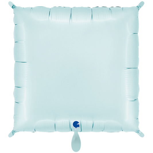1 Ballon - Deco-Bicolor Squares - Satijn Pastel Blauw & Pastel Roze