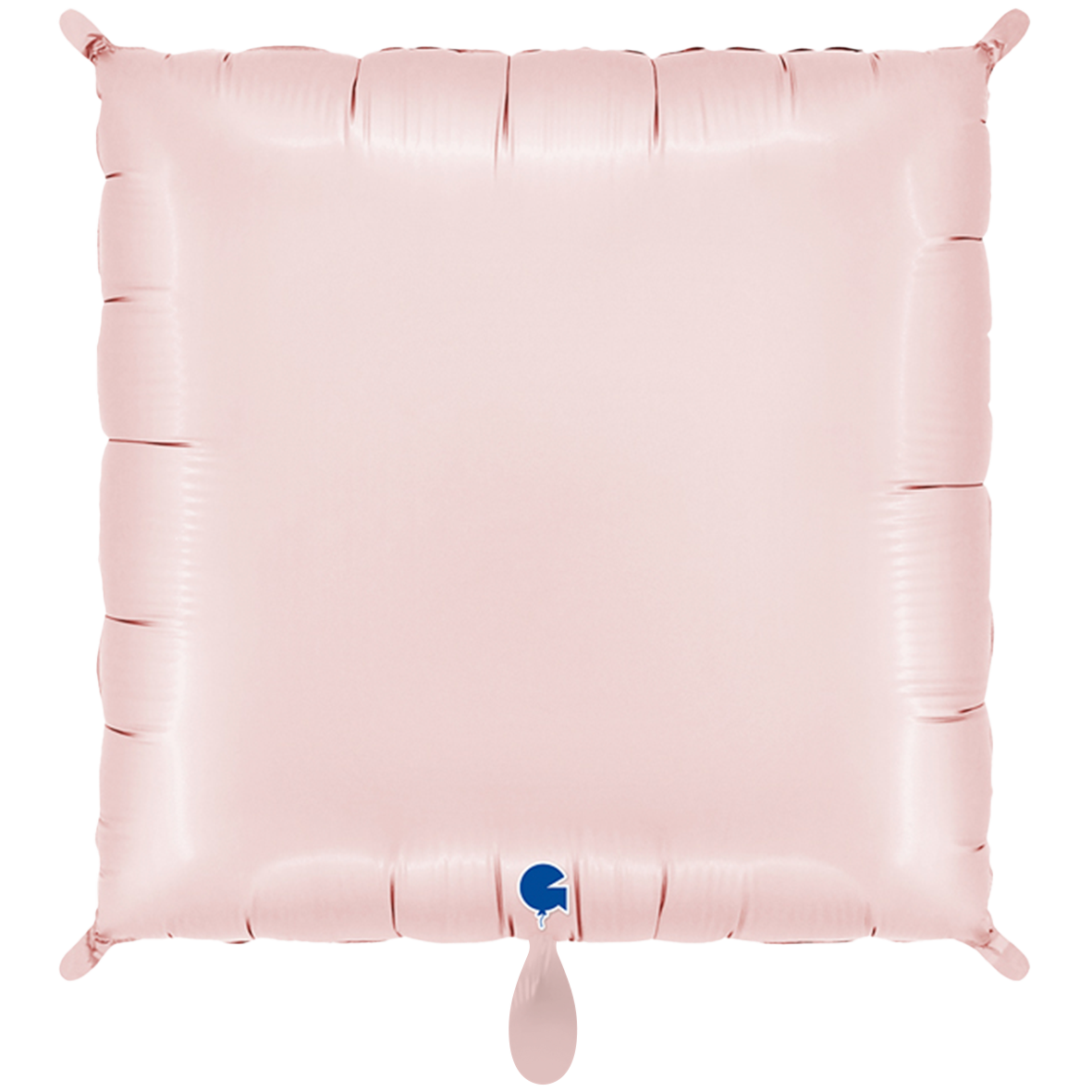 1 Ballon - Deco-Bicolor Squares - Satijn Pastel Blauw & Pastel Roze