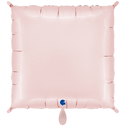 1 Ballon - Deco-Bicolor Squares - Satijn Pastel Blauw & Pastel Roze