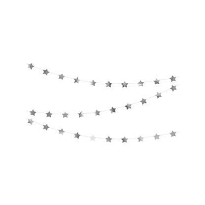 1 Guirlande d'étoiles - 3,6m - Argent