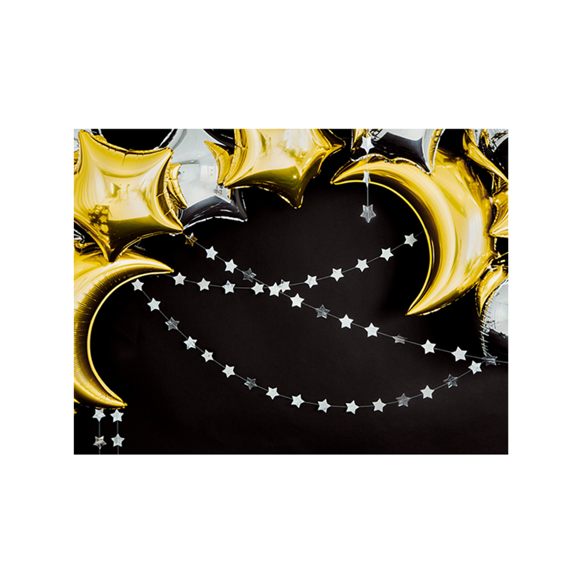 1 Guirlande d'étoiles - 3,6m - Argent