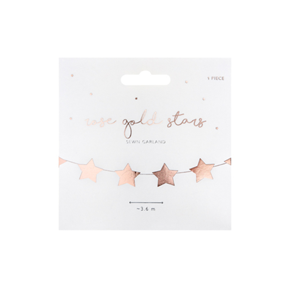 1 guirlande d'étoiles - 3,6 m - Or rose