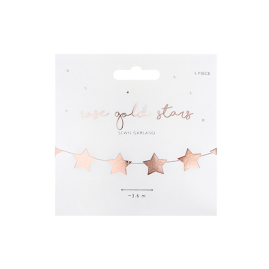 1 guirlande d'étoiles - 3,6 m - Or rose